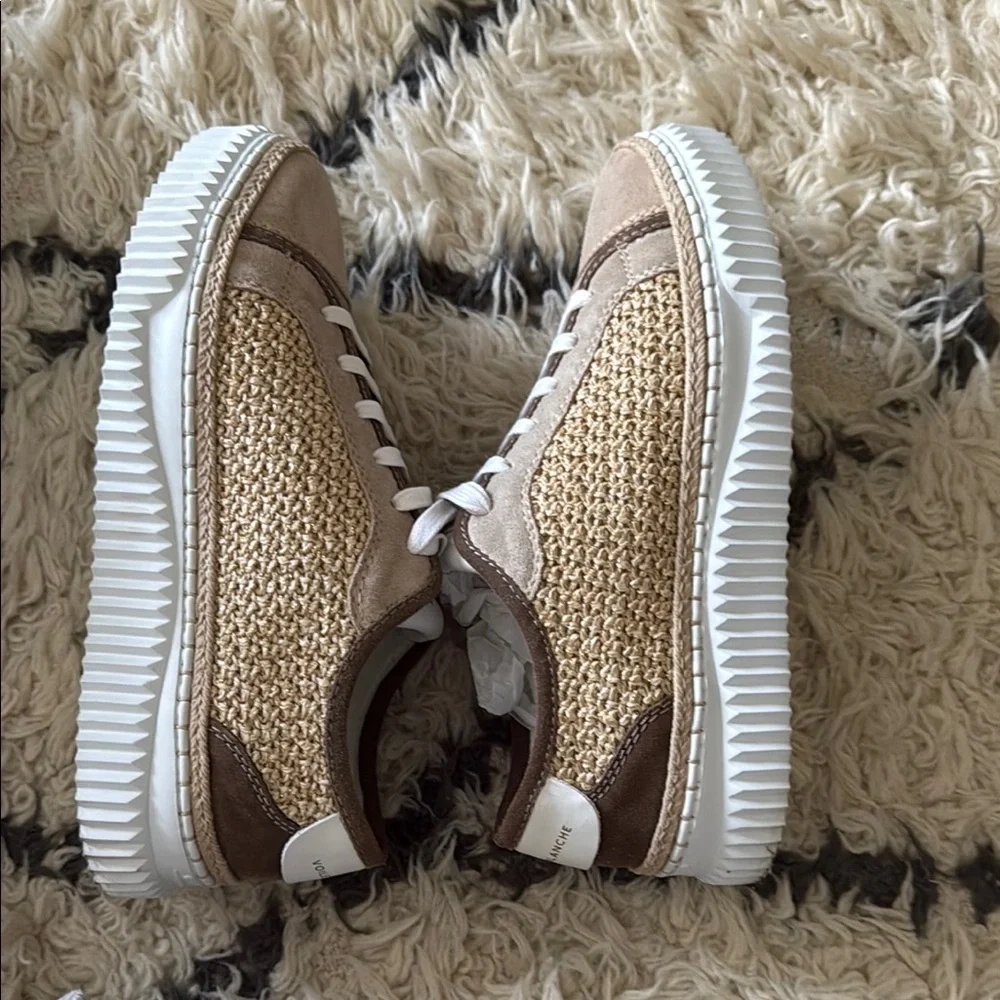Voile Blanche Cream and Brown Sneakers Suede Low-Top - Picture 5 of 7